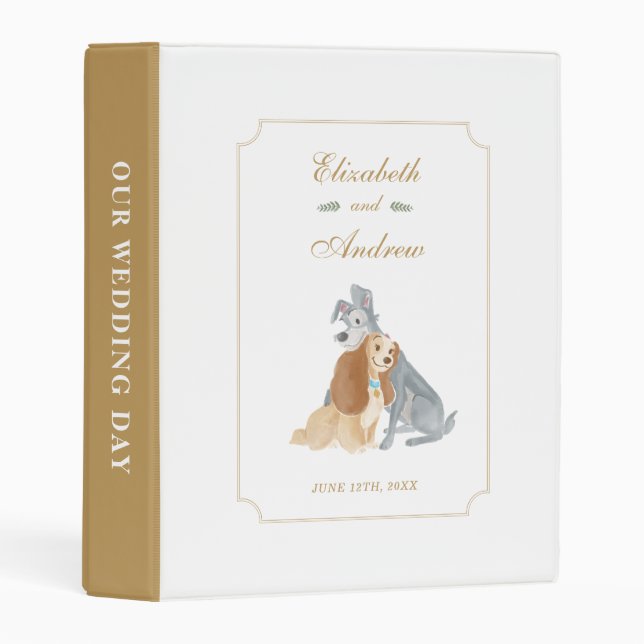 Lady and the Tramp Wedding Mini Binder (Front/Spine)