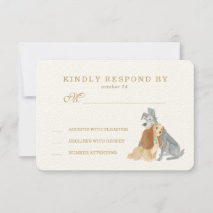 Lady and the Tramp Wedding RSVP Card
