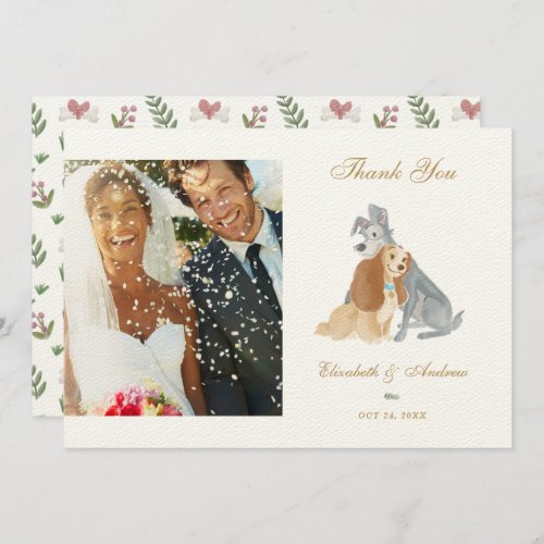 Lady and the Tramp Wedding Thank You Card