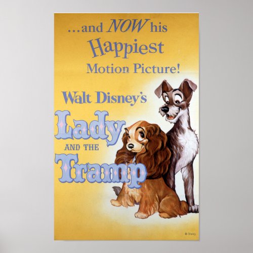 Lady and the tramp yellow poster