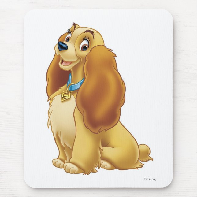 Lady and The Tramp's Lady smiling Disney Mouse Pad (Front)
