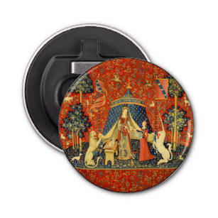 Lady and the Unicorn Medieval Tapestry Art Bottle Opener