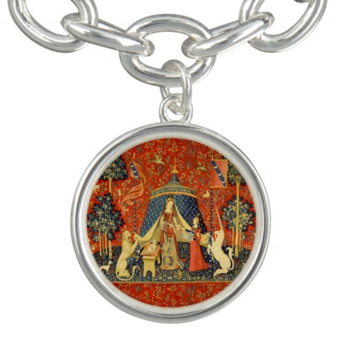Lady and the Unicorn Medieval Tapestry Art Bracelet