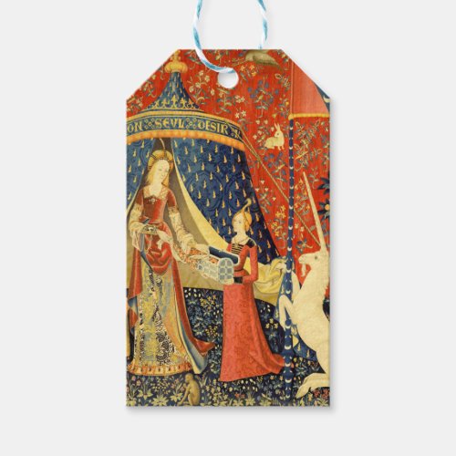 Lady and the Unicorn Medieval Tapestry Art Gift Tags