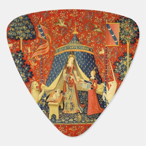 Lady and the Unicorn Medieval Tapestry Art Guitar Pick