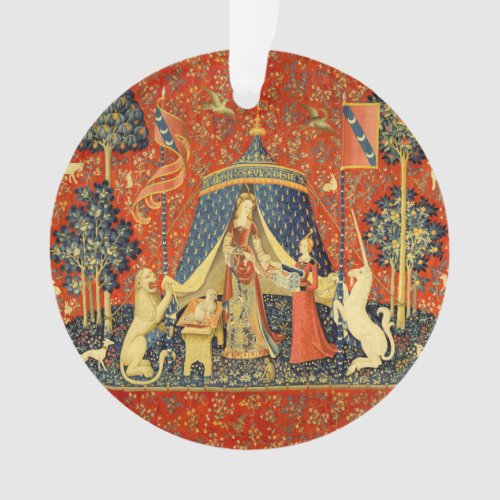 Lady and the Unicorn Medieval Tapestry Art Ornament