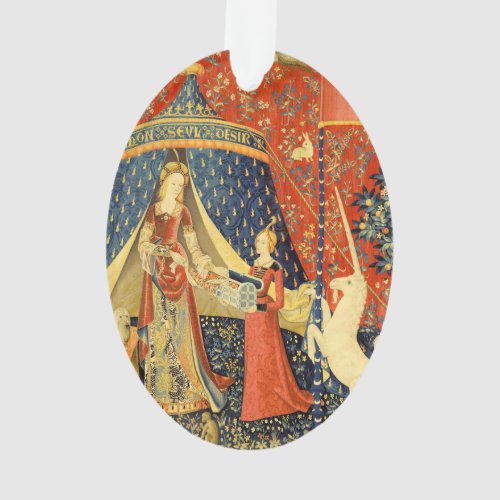 Lady and the Unicorn Medieval Tapestry Art Ornament