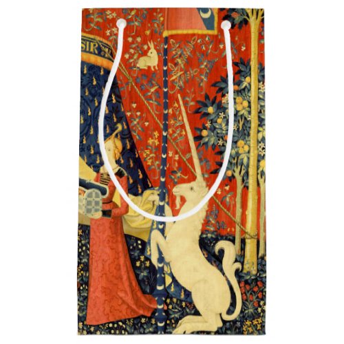 Lady and the Unicorn Medieval Tapestry Art Small Gift Bag