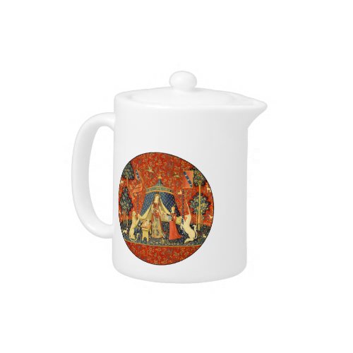 Lady and the Unicorn Medieval Tapestry Art Teapot