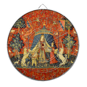 Lady and The Unicorn Medieval Tapestry: French Art Dartboard