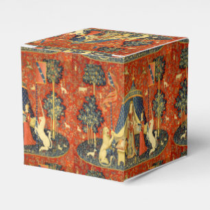 Lady and The Unicorn Medieval Tapestry: French Art Favor Boxes
