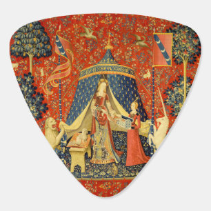 Lady and The Unicorn Medieval Tapestry: French Art Guitar Pick