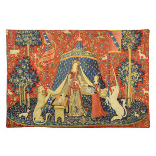 Lady and The Unicorn Medieval Tapestry: French Art Placemat