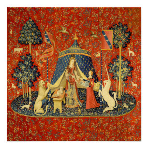 Lady and The Unicorn Medieval Tapestry: French Art Poster