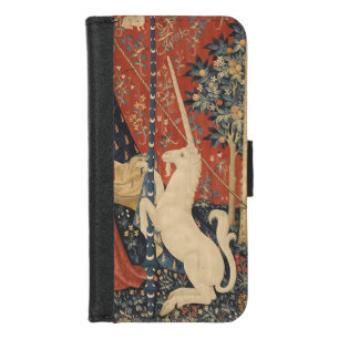 Lady And The Unicorn Middle Ages Vintage Tapestry iPhone 8/7 Wallet Case
