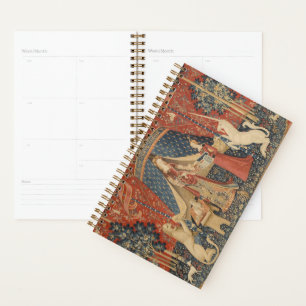 Lady And The Unicorn Middle Ages Vintage Tapestry Planner