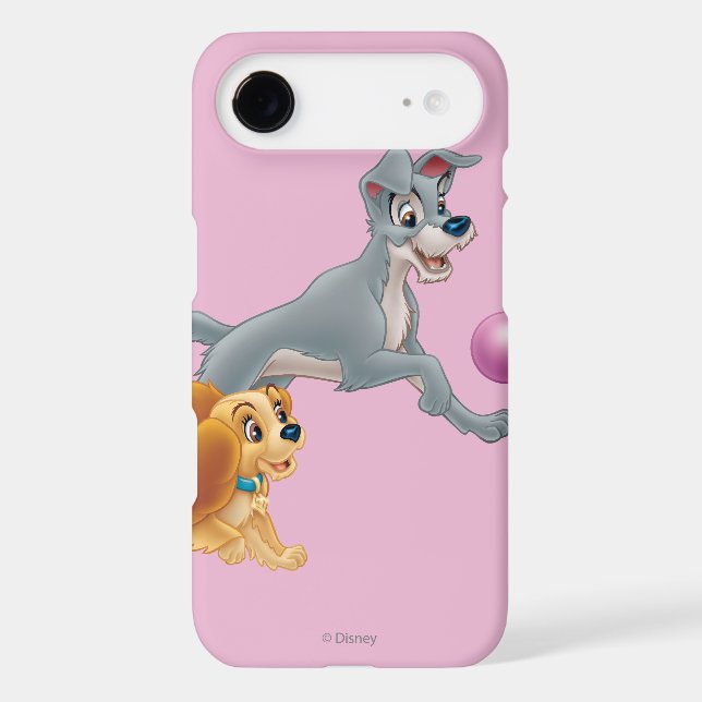Lady and Tramp Chasing a Ball Case-Mate iPhone Case (Back)
