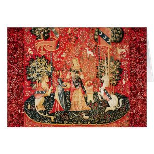 LADY AND UNICORN Flowers,Animals Fantasy Christmas Cards