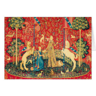 LADY AND UNICORN Flowers,Animals Fantasy Christmas Cards
