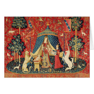 LADY AND UNICORN Flowers,Animals Fantasy Christmas Cards