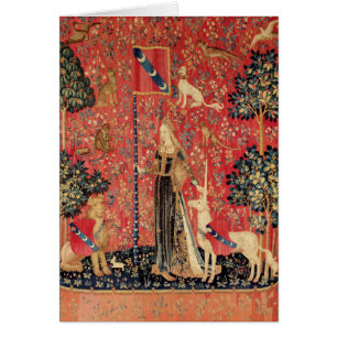 LADY AND UNICORN Flowers,Animals Fantasy Christmas Cards