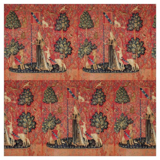 LADY AND UNICORN Lion,Fantasy Flowers,Animals Fabric