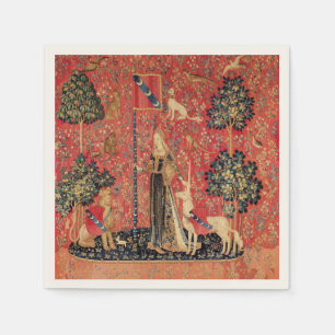 LADY AND UNICORN Lion,Fantasy Flowers,Animals Napkins