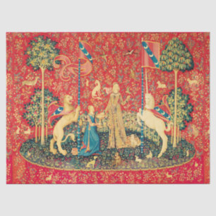 LADY AND UNICORN Lion,Fantasy Flowers,Animals Tissue Paper