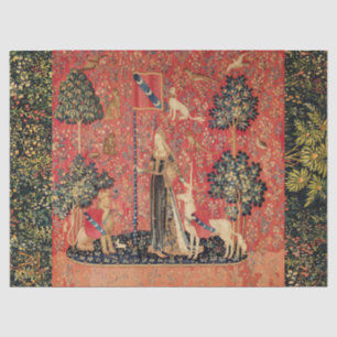 LADY AND UNICORN Lion,Fantasy Flowers,Animals Tissue Paper