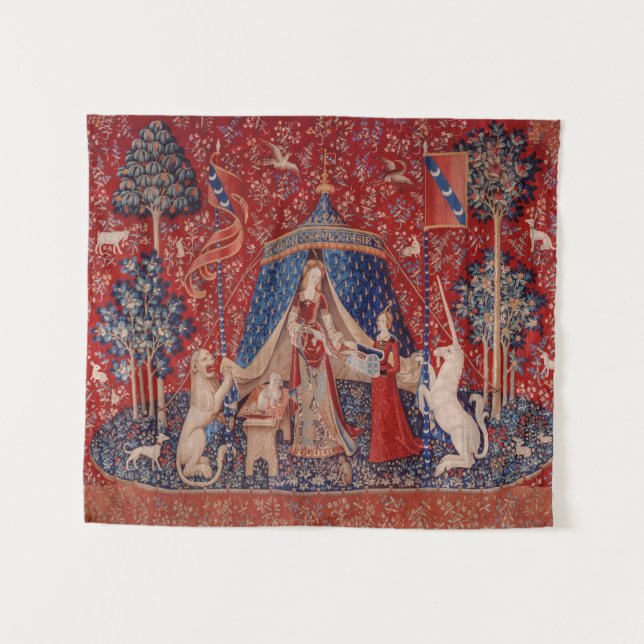 Lady and Unicorn Medieval Tapestry Desire (Front (Horizontal))