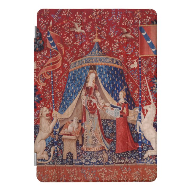 Lady and Unicorn Medieval Tapestry Desire iPad Pro Cover (Front)