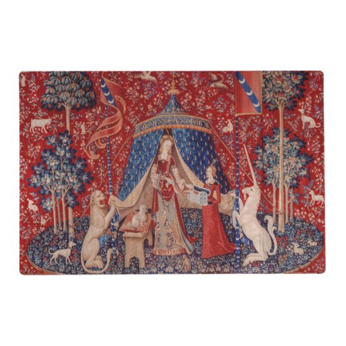 Lady and Unicorn Medieval Tapestry Desire Placemat