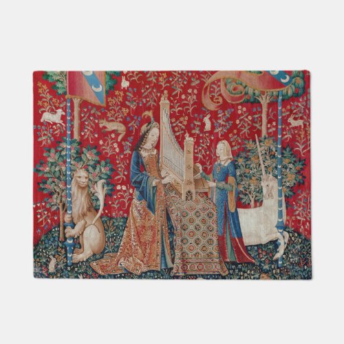 Lady and Unicorn Medieval Tapestry Doormat