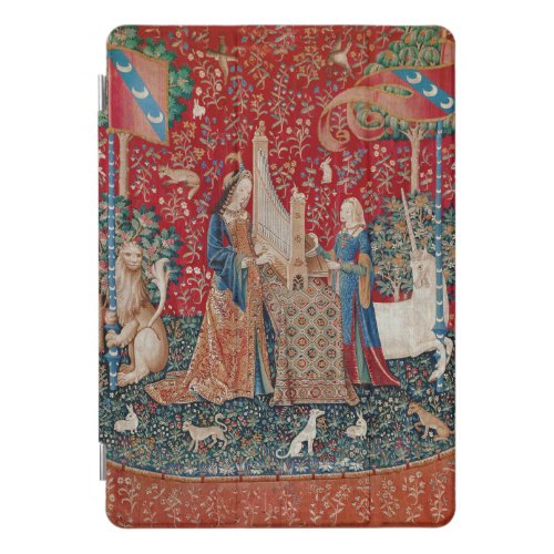 Lady and Unicorn Medieval Tapestry Hearing iPad Pro Cover