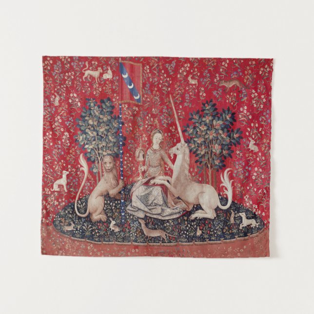 Lady and Unicorn Medieval Tapestry Sight (Front (Horizontal))