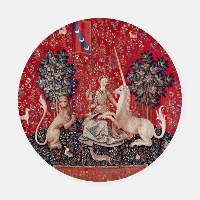 Lady and Unicorn Medieval Tapestry Sight Coaster Set (Single)