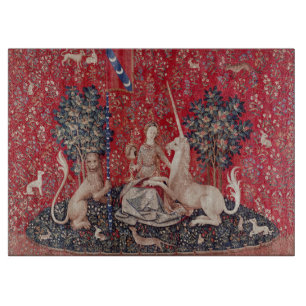 Lady and Unicorn Medieval Tapestry Sight Cutting Board