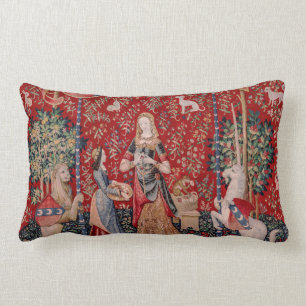 Lady and Unicorn Medieval Tapestry Smell Lumbar Pillow