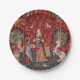 Lady and Unicorn Medieval Tapestry Smell Paper Plates