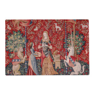 Lady and Unicorn Medieval Tapestry Smell Placemat
