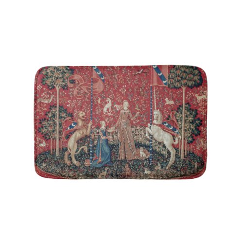 Lady and Unicorn Medieval Tapestry Taste Bath Mat