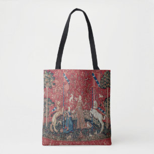 Lady and Unicorn Medieval Tapestry Taste Tote Bag