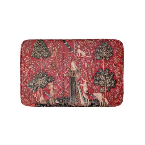 Lady and Unicorn Medieval Tapestry Touch Bath Mat