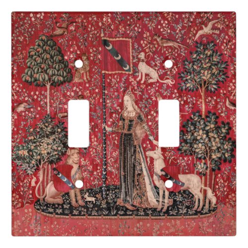 Lady and Unicorn Medieval Tapestry Touch Light Switch Cover