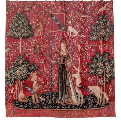 Lady and Unicorn Medieval Tapestry Touch Shower Curtain