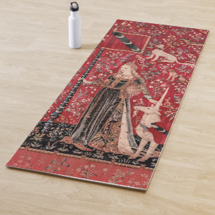 Lady and Unicorn Medieval Tapestry Touch Yoga Mat