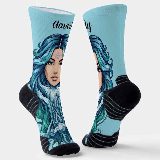 Lady Aquario socks - Astrological touches on your (Angled)