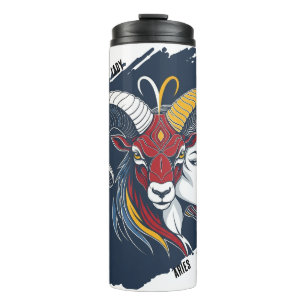 Lady Aries Thermal Mug - Zodiac Woman