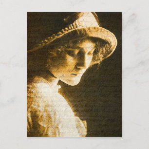 Lady Art Postcard