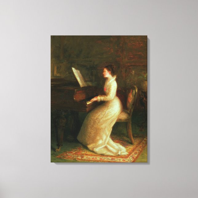 Lady at the Piano Canvas Print (Front)